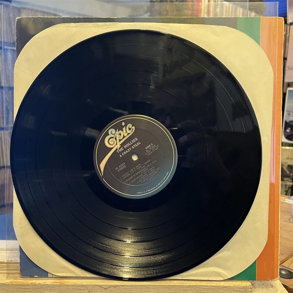 [ROCK/POP]~EXC LP~The HOLLIES~A Crazy Steal~[1980~EPIC~BLUE LABEL~Reissue] - Image 3 of 4