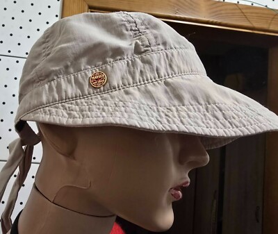MAYSER Angelina Beige Outdoor Sun Cap Cotton Blend Sand Women Size M/L?