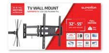 STAFFA PORTA TV DA MURO DA 32"42"46"50"55"POLLICI SUPPORTO PARETE BRACCIO MOBILE