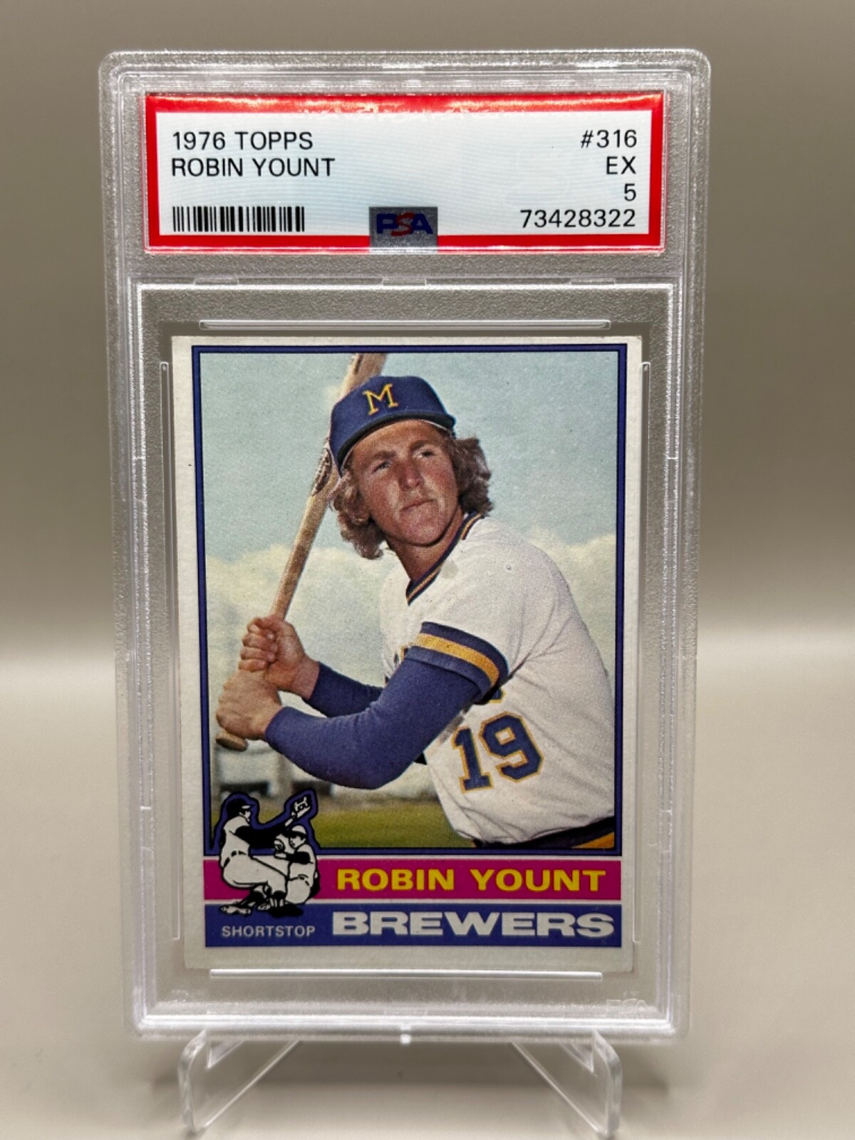 1976 Topps Robin Yount #316 PSA 5 EX Milwaukee Brewers MLB Baseball HOF