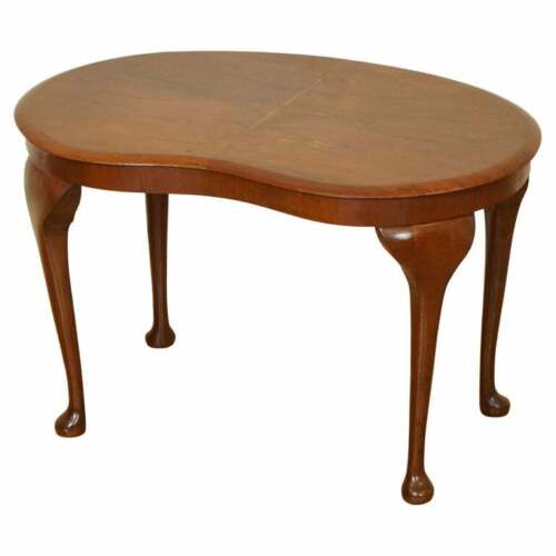 GORGEOUS KIDNEY ART DECO HARDWOOD SIDE END PLANT TABLE - Picture 1 of 9