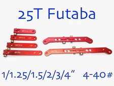 1PC 1/1.25/1.5/2/3/4" 25T Aluminum Servo Arm Horn for Futaba Savox 4-40# Thread