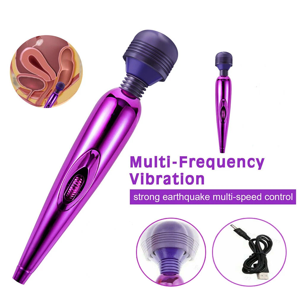 Vibrador Mujeres Juguete Sexual Varita de Masaje Recargable Potente Clítoris Muj