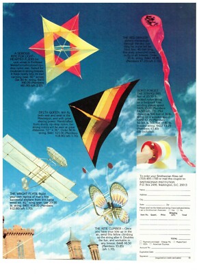 1981 Smithsonian Kites Wright Flyer Offer Vintage Print Advertisement
