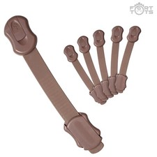 FORT TOTS Baby Locks 6-Pack Child Safety Cabinet Proofing - Brown 