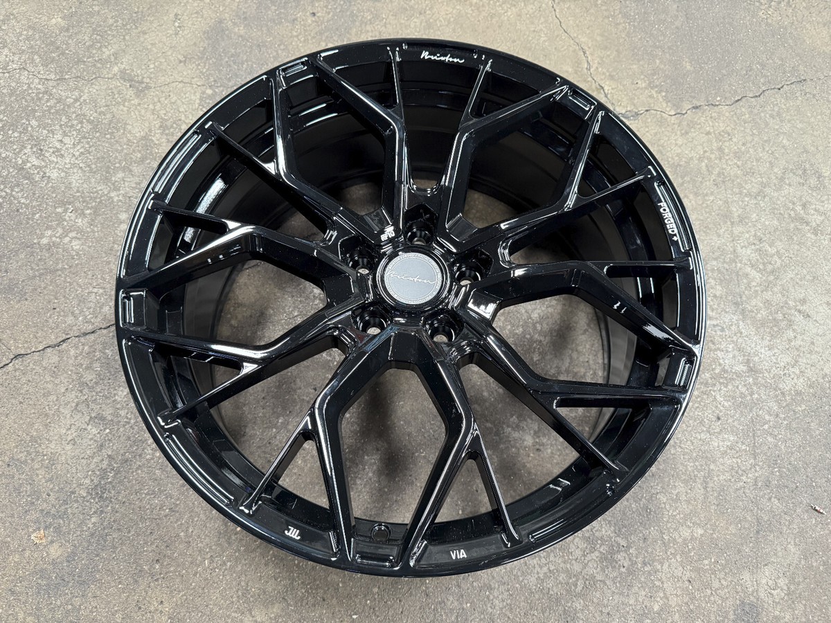 New 20x8.5 Brixton Forged RF10 (4 Wheel) 5x120 Black fit Alphard