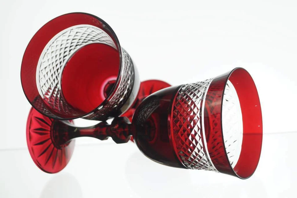 Set 6 farbige Weingläser Rotweingläser aus Bleikristall Römer Kristall Glas - Bild 3 von 4