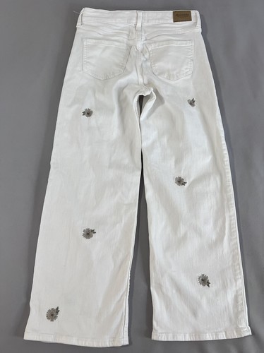 Abercrombie kids high-rise wide leg Short Sz 15-16 girls white pants - Picture 7 of 9