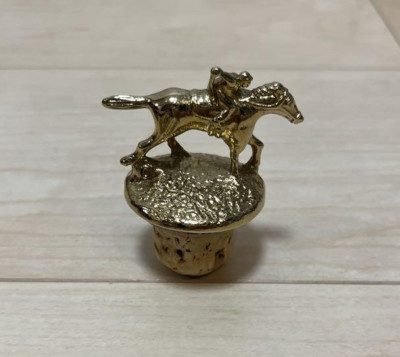 Blanton's Bourbon Whiskey Gold Cork Bottle Stopper Letter O