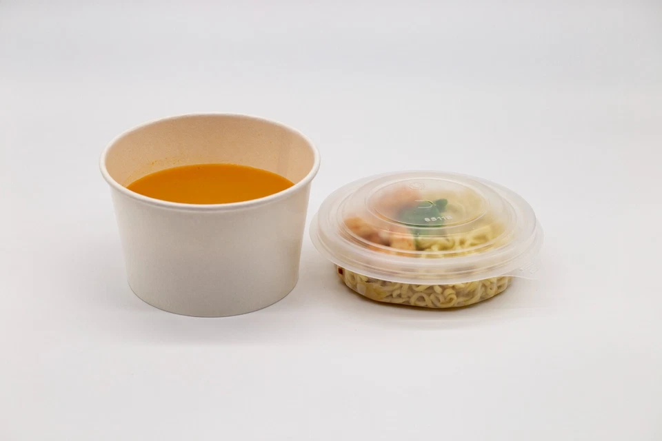1000ml To go Paper Ramen Bowls Noodle Soup Bowl Deli Container with Lids - Image 4 of 4