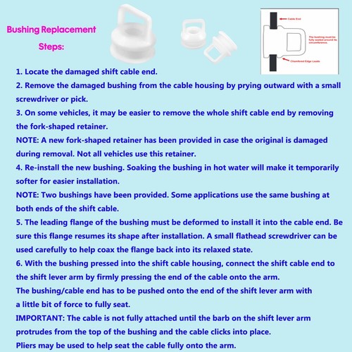 14104 Automatic Transmission Shift Cable Bushing For Chevrolet GMC Ram 23261491 - Foto 3 di 7