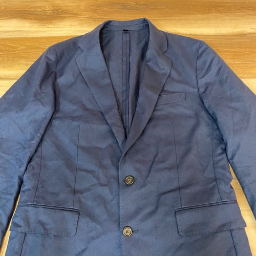 J Crew Blazer Herren 40R Ludlow blau ungefüttert unstrukturiert Baumwolle Wolle Jacke Moon - Bild 2 von 15