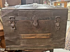 Antique Dome Top Steamer Trunk
