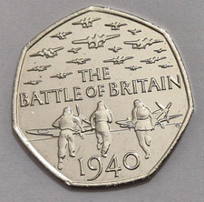 2015 75th Anniversary of the Battle of Britain 50p Fifty Pence Coin, UNC