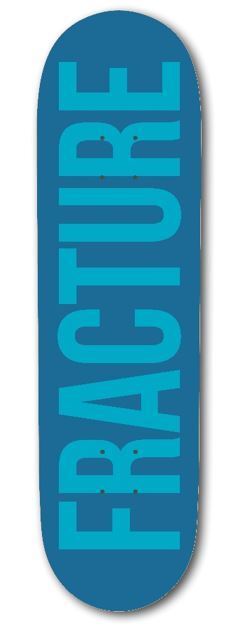 Fracture Fade Teal Skateboard Deck -  8.25""
