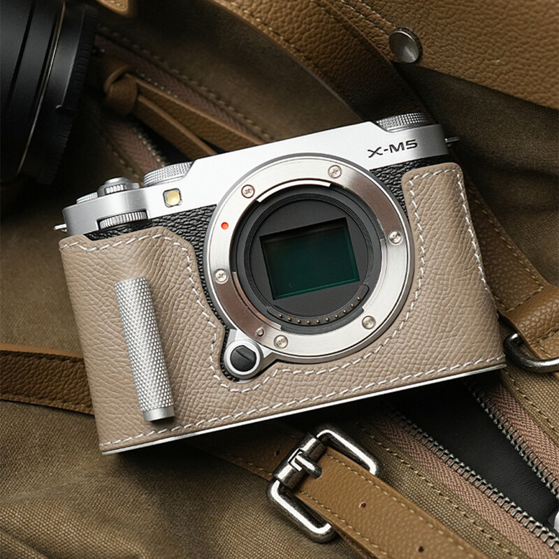 Real Leather Camera Bag Case Grip Protect Cover Belt Strap For