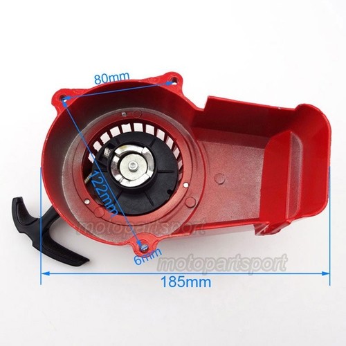 Alloy Pull Start Recoil Starter Flywheel For 47cc 49cc Mini ATV Pocket Dirt Bike - Picture 2 of 6