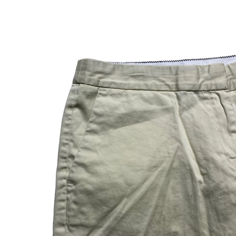 Pantalones cortos chinos de tiro medio Brooks Brothers para mujer talla 8 beige lavado de sarga Foto 4 de 4