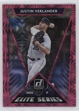 2020 Panini Donruss Elite Series Pink Fireworks Justin Verlander #E-7 11pj