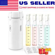 4 in 1 Travel Dispenser 30ML Refillable Pump Bottles Leak Proof with Stickers NW