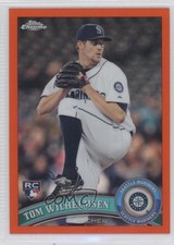2011 Topps Chrome Retail Orange Refractor Tom Wilhelmsen #202 0b2