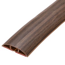 10ft Floor Cord Cover, Self Adhesive 0.47" W x 0.3" H, Light Brown