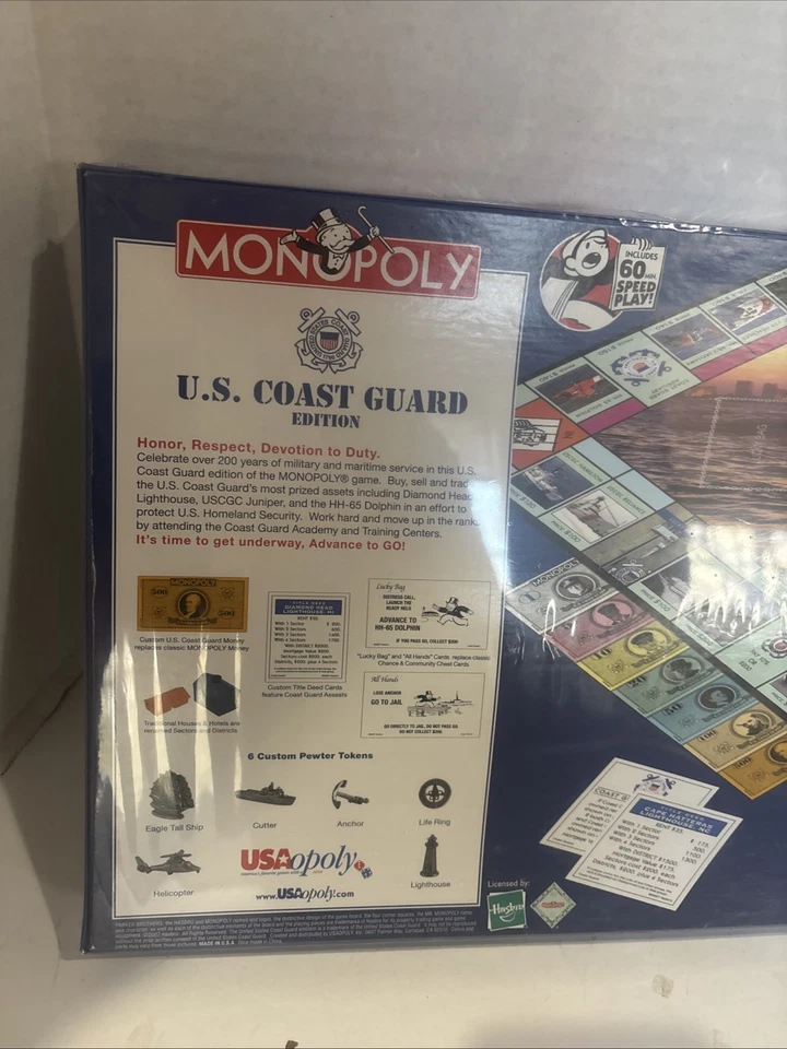 Monopoly U.S. Coast Guard Edition 2007 NEW Unopened Pewter Tokens Parker Bros - Image 4 of 4