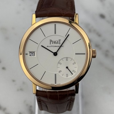 Piaget Altiplano Automatic 18K Rose Gold Small Seconds Date Men's Watch G0A38131