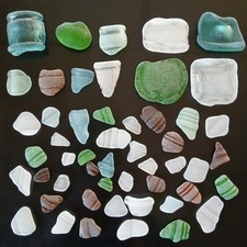 sea glass from japan Surf-Tumbled Beach Glass bottom neck mix