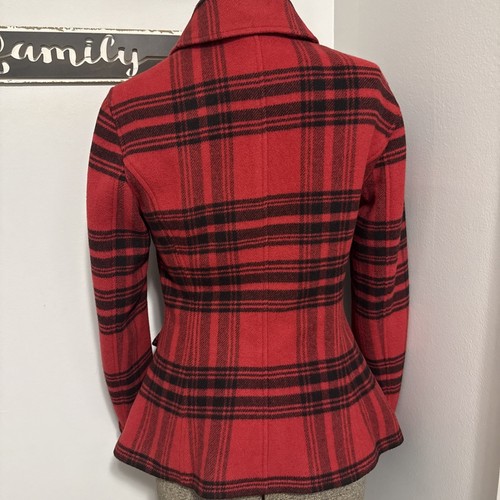 Polo Ralph Lauren Womens Jacket 8 Plaid Twill Utility Jacket Wool Blend - Picture 9 of 13