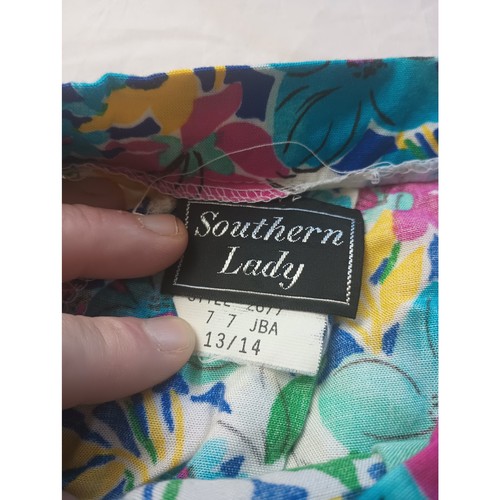 Vintage Floral Midi Skirt 13/14 Grannycore Fairy Career Dopamine Southern lady - Picture 2 of 4