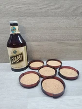Vintage SCHLITZ Plastic Beer Bottle Cork Coaster Set