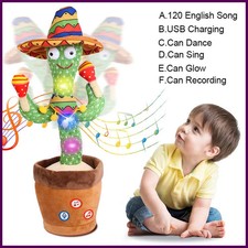 Talking Cactus Baby Toy Dancing Cactus Repeats What You say for Kids with
