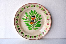 Antique Societe Ceramique Maestricht Fabriqué En Holland Main Peint Fleur Plat R