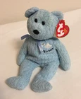 TY Beanie Baby BABY BOY "Its a Boy" Bear - March 3 2002 - Retired Vintage!!!