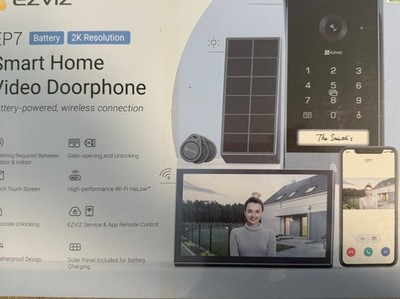 EZVIZ  EP7 WLAN-Video-Türsprechanlage mit Funk-Monitor Solar-Panel, Smart