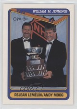 1990-91 O-Pee-Chee Reggie Lemelin Andy Moog #486 16jy