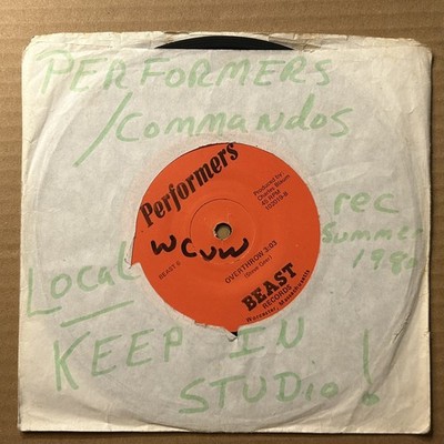 7  45 RECORD COMMANDOS PERFORMERS SPLIT BEAST KBD WORCESTER MA PUNK STATION COPY