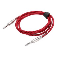 Guitar Instrument Cable 6 Feet 1/4" to 1/4" Straight to Straight Black Red