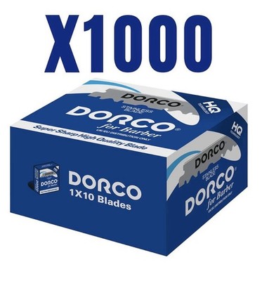 Dorco Single Edge Razor Blades 1000 ct 10 boxes of 100 for barber Salon
