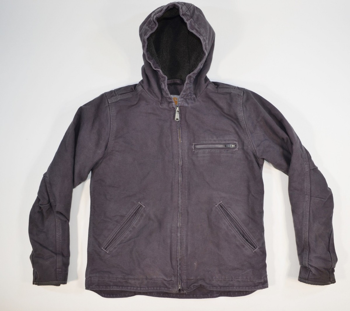 Carhartt Hooded Hoodie Jacket Full Zip 14806 Fur Lined Liner XS Xtra Small  0-2