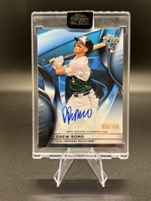 2025 Topps Chrome Black Blue Refractor Drew Romo Rookie AUTO /150  Rockies