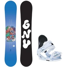 Boys' GNU Recess Snowboard and Bindings Package Combo