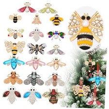 20 Pcs Christmas Bee Ornaments Cute Animals Honey Bumble Christmas Ornament