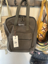 MYRA Brown Backpack Top Handle Zip Closure Outer Pockets Casual Travel