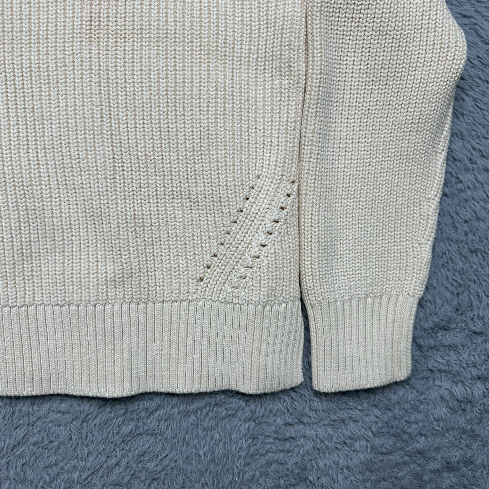 NWT Duluth Trading Company Sweater Womens L Cream Pullover $69.50 MSRP image 6