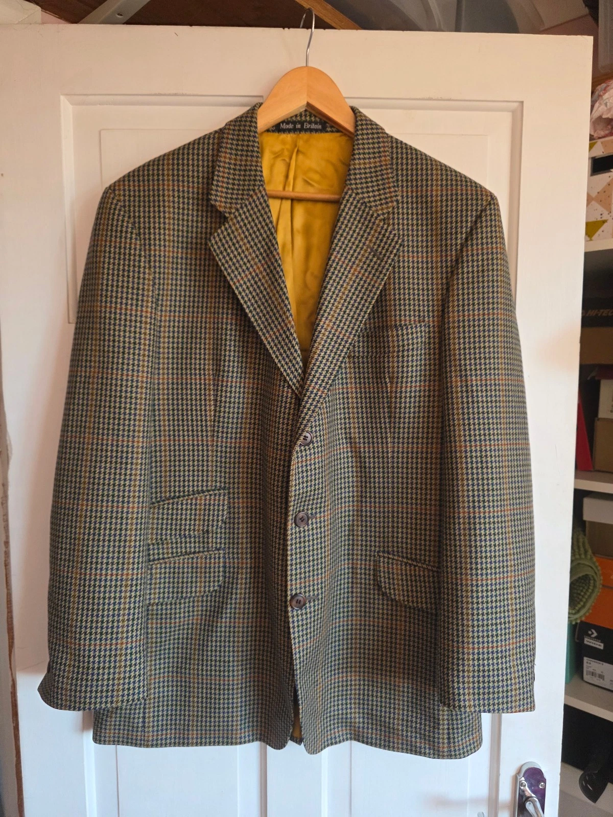 VINTAGE BROOK TAVERNER X SAXORY SUPREME Brown Check Wool Blazer Chest 42