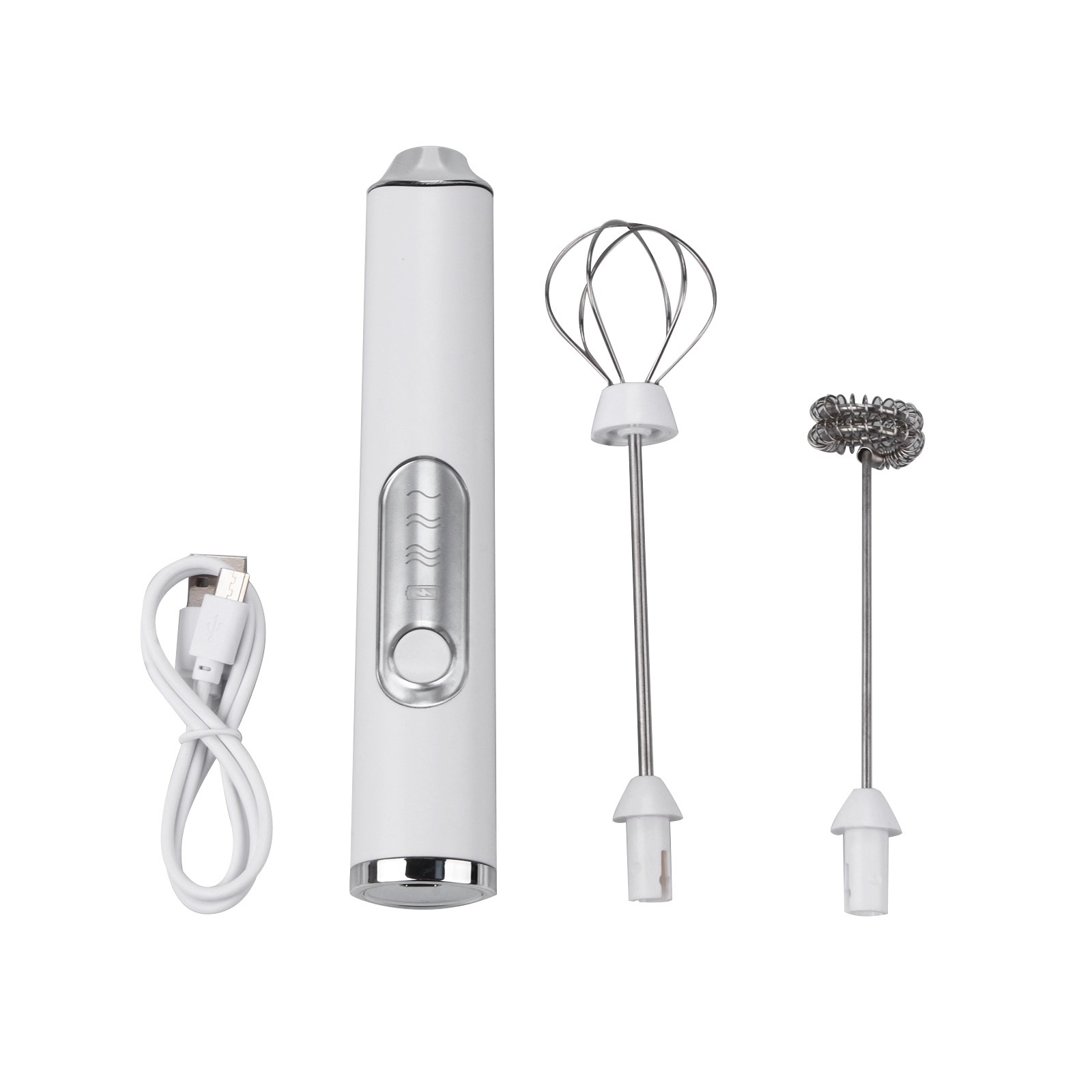 White Foamer Kitchen Tool Milk Frother Egg Beater Electric Stirrer Whisk Mixer u