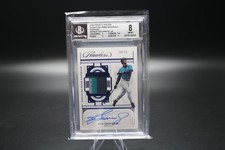 2023 Panini Flawless Ken Griffey Jr Auto Patch /15 BGS 8 🔥 SPM JR Sapphire