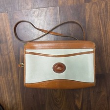 Vintage Dooney  Bourke All-Weather Leather Crossbody Bag, Beige/Brown